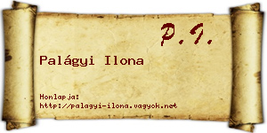 Palágyi Ilona névjegykártya